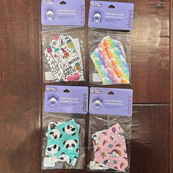 2 FOR $10 Rainbow unicorn cotton face mask - Picture 2 of 16